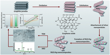 Graphical abstract: Physical and electrochemical characterization of reduced graphene oxide/silver nanocomposites synthesized by adopting a green approach