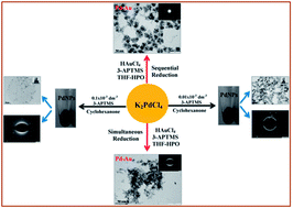 Graphical abstract: Controlled synthesis of Pd and Pd–Au nanoparticles: effect of organic amine and silanol groups on morphology and polycrystallinity of nanomaterials