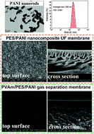 Graphical abstract: Preparation and characterization of a polyethersulfone/polyaniline nanocomposite membrane for ultrafiltration and as a substrate for a gas separation membrane