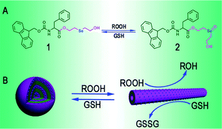 Graphical abstract: Redox control of GPx catalytic activity through mediating self-assembly of Fmoc-phenylalanine selenide into switchable supramolecular architectures