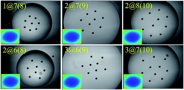 Graphical abstract: Effect of interaction heterogeneity on colloidal arrangements at a curved oil–water interface