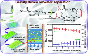 Graphical abstract: In situ cross-linked superwetting nanofibrous membranes for ultrafast oil–water separation