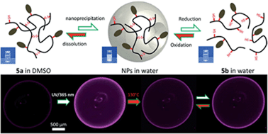 Graphical abstract: Redox-responsive, reversibly fluorescent nanoparticles from sustainable cellulose derivatives