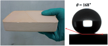 Graphical abstract: Ambient-pressure drying synthesis of large resorcinol–formaldehyde-reinforced silica aerogels with enhanced mechanical strength and superhydrophobicity