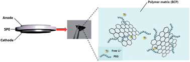 Graphical abstract: Novel composite polymer electrolytes containing poly(ethylene glycol)-grafted graphene oxide for all-solid-state lithium-ion battery applications