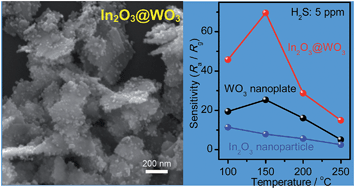 Graphical abstract: Microwave-assisted growth of In2O3 nanoparticles on WO3 nanoplates to improve H2S-sensing performance