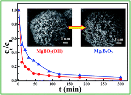 Graphical abstract: Ionothermal confined self-organization for hierarchical porous magnesium borate superstructures as highly efficient adsorbents for dye removal