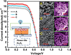 Graphical abstract: Iron oxide nanostructures as highly efficient heterogeneous catalysts for mesoscopic photovoltaics