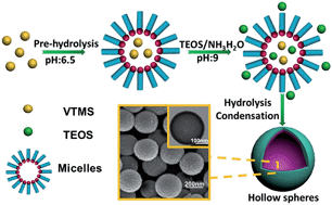 Graphical abstract: A facile and general fabrication method for organic silica hollow spheres and their excellent adsorption properties for heavy metal ions