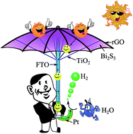 Graphical abstract: Architecting smart “umbrella” Bi2S3/rGO-modified TiO2 nanorod array structures at the nanoscale for efficient photoelectrocatalysis under visible light