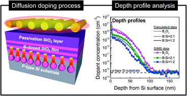 Graphical abstract: Atomic layer deposition of B2O3/SiO2 thin films and their application in an efficient diffusion doping process