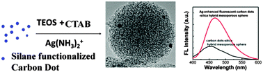 Graphical abstract: Plasmon-enhanced photoluminescence of carbon dots–silica hybrid mesoporous spheres