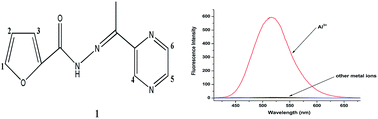 Graphical abstract: A novel pyrazine derivative as a “turn on” fluorescent sensor for the highly selective and sensitive detection of Al3+