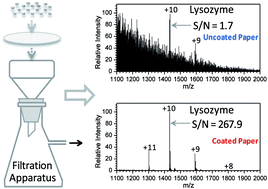 Graphical abstract: Facile preparation of paper substrates coated with different materials and their applications in paper spray mass spectrometry