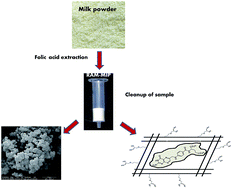 Graphical abstract: Preparation of a new restricted access molecularly imprinted hybrid adsorbent for the extraction of folic acid from milk powder samples