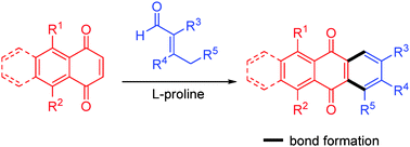 Graphical abstract: Organocatalyzed benzannulation for the construction of diverse anthraquinones and tetracenediones