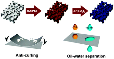 Graphical abstract: Polymer membrane with a mineral coating for enhanced curling resistance and surface wettability