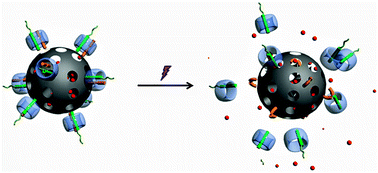Graphical abstract: Cucurbit[8]uril-mediated supramolecular photoswitching for self-preservation of mesoporous silica nanoparticle delivery system
