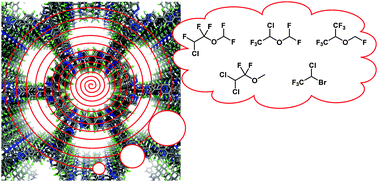 Graphical abstract: Adsorption of fluorinated anesthetics within the pores of a molecular crystal