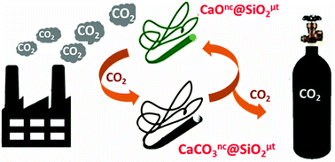 Graphical abstract: CaO nanocrystals grown over SiO2 microtubes for efficient CO2 capture: organogel sets the platform