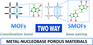 Graphical abstract: Porous materials based on metal–nucleobase systems sustained by coordination bonds and base pairing interactions