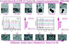 Graphical abstract: Transition from ZIF-L-Co to ZIF-67: a new insight into the structural evolution of zeolitic imidazolate frameworks (ZIFs) in aqueous systems
