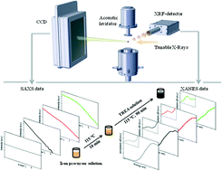 Graphical abstract: Time-resolved in situ studies on the formation mechanism of iron oxide nanoparticles using combined fast-XANES and SAXS