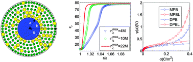 Graphical abstract: An electric double layer of colloidal particles in salt-free concentrated suspensions including non-uniform size effects and orientational ordering of water dipoles