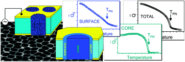 Graphical abstract: Thermotropic interface and core relaxation dynamics of liquid crystals in silica glass nanochannels: a dielectric spectroscopy study
