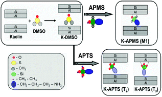 Graphical abstract: New organophilic kaolin clays based on single-point grafted 3-aminopropyl dimethylethoxysilane