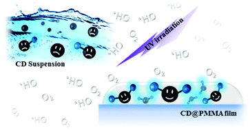 Graphical abstract: Photobleaching and stabilization of carbon nanodots produced by solvothermal synthesis