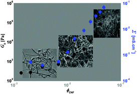 Graphical abstract: Suspensions of carbon nanofibers in organic medium: rheo-electrical properties