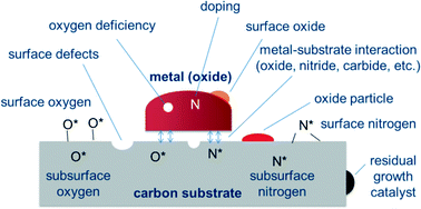 Graphical abstract: Interactions between metal species and nitrogen-functionalized carbon nanotubes