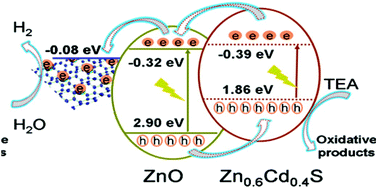 Graphical abstract: Facile synthesis and photocatalytic properties of ZnO core/ZnS–CdS solid solution shell nanorods grown vertically on reductive graphene oxide