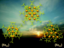 Graphical abstract: Undecametallic and hexadecametallic ferric oxo–hydroxo/ethoxo pivalate clusters