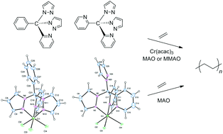 Graphical abstract: Highly active chromium(iii) complexes based on tridentate pyrazolyl pyridyl ligands for ethylene polymerization and oligomerization