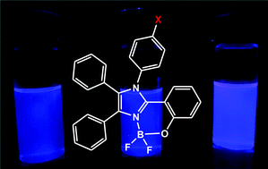 Graphical abstract: Design, synthesis, photophysical and electrochemical properties of 2-(4,5-diphenyl-1-p-aryl-1H-imidazol-2-yl)phenol-based boron complexes