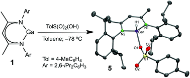 Graphical abstract: Synthesis of substituted β-diketiminate gallium hydrides via oxidative addition of H–O bonds