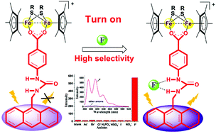 Graphical abstract: Highly selective fluorescence sensors for the fluoride anion based on carboxylate-bridged diiron complexes