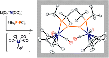 Graphical abstract: The reactivity of 1,1-dichloro-2,2-di-tert-butyldiphosphane towards lithiated metal carbonyls: a new entry to phosphanylphosphinidene dimers