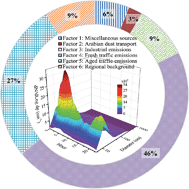 Graphical abstract: Source apportionment of airborne nanoparticles in a Middle Eastern city using positive matrix factorization