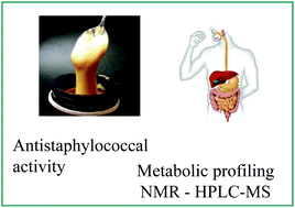 Graphical abstract: Antistaphylococcal activity and metabolite profiling of manuka honey (Leptospermum scoparium L.) after in vitro simulated digestion