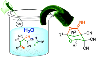 Graphical abstract: Glycine catalyzed diastereoselective domino-synthesis of 6-imino-2,7-dioxabicyclo[3.2.1]octane-4,4,5-tricarbonitriles in water