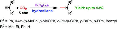 Graphical abstract: B(C6F5)3-catalyzed methylation of amines using CO2 as a C1 building block