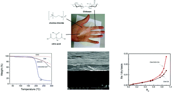 Graphical abstract: Thermo-compression molding of chitosan with a deep eutectic mixture for biofilms development