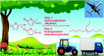 Graphical abstract: Synthesis of renewable diesel with 2-methylfuran and angelica lactone derived from carbohydrates