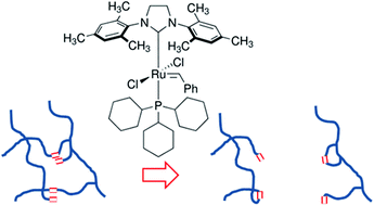 Graphical abstract: A facile route for rubber breakdown via cross metathesis reactions