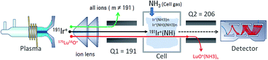 Graphical abstract: Removal of spectral interferences on noble metal elements using MS/MS reaction cell mode of a triple quadrupole ICP-MS