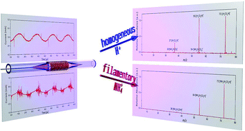 Graphical abstract: Characterization of two modes in a dielectric barrier discharge probe by optical emission spectroscopy and time-of-flight mass spectrometry