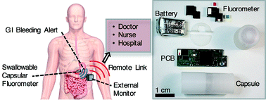 Graphical abstract: Swallowable fluorometric capsule for wireless triage of gastrointestinal bleeding